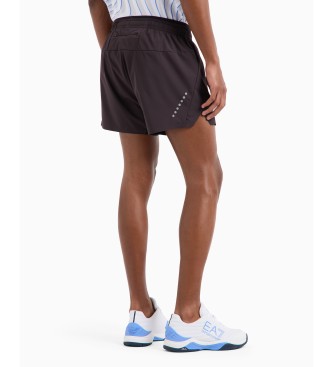 EA7 Dark brown sports shorts