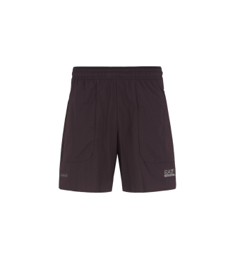 EA7 Pantaloncini Dynamic Athlete in tessuto tecnico Ventus7 marrone