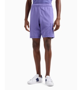 EA7 Visibility cotton bermuda shorts lilac