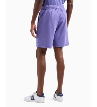 EA7 Visibility Bermudashorts aus Baumwolle fliederfarben