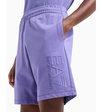 EA7 Visibility Bermudashorts aus Baumwolle fliederfarben