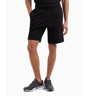 EA7 Visibility cotton bermuda shorts black