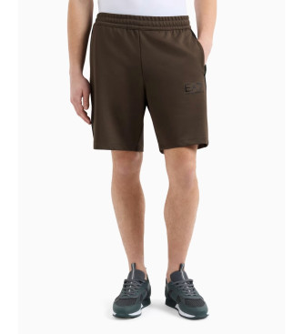 EA7 Technische Shorts aus Stretch-Twill Gold Label braun