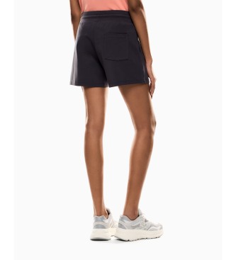 EA7 Core Lady-shorts i sort bomuldsstretchfleece