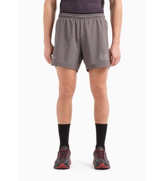 EA7 Short Dynamic Athlete aus technischem Gewebe VIGOR7 grau