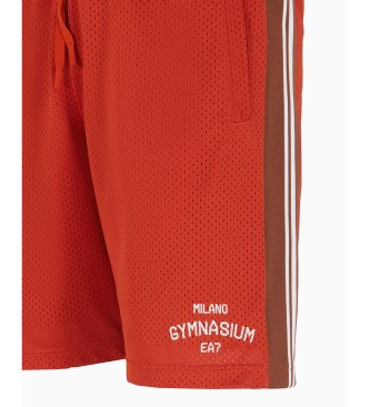 EA7 Speciale pasvorm shorts oranje