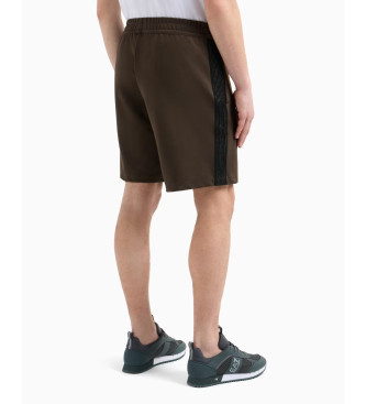 EA7 Technische Shorts aus Stretch-Twill Gold Label braun