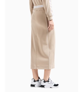 EA7 Dynamic Athlete lange rok van technische stof Natural Ventus7  bruin