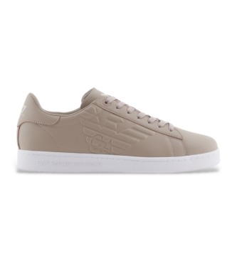 EA7 Beige Lederturnschuhe