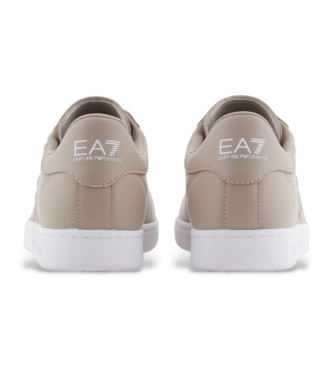 EA7 Beige Lederturnschuhe