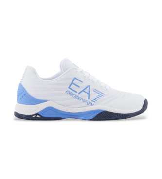 EA7 Teniški copati za tenis Tech Clay beli