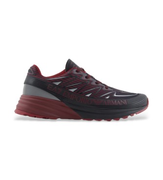 EA7 Crusher Distance Trail Shoes preto, vermelho