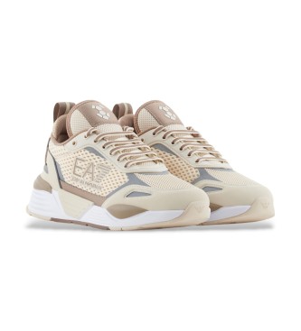 EA7 Ace Runner beige trningsskor i mesh