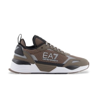 EA7 Ace Runner brown mesh trainers