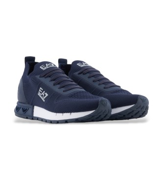 EA7 Scarpe da ginnastica in maglia Legacy blu scuro