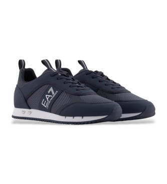 EA7 Sneakers con lacci blu navy, neri e bianchi