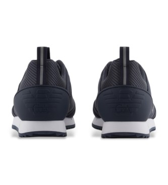 EA7 Sneakers con lacci blu navy, neri e bianchi
