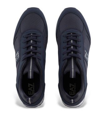 EA7 Sneakers con lacci blu navy, neri e bianchi