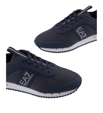 EA7 Sneakers con lacci blu navy, neri e bianchi
