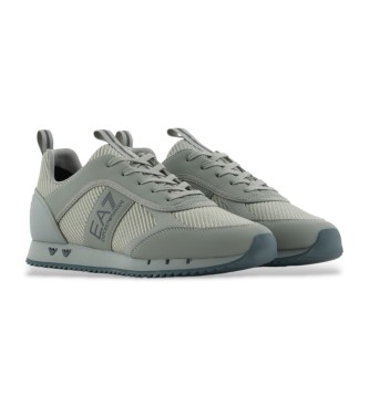 EA7 Trainers Black and White Laces green