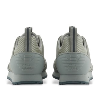 EA7 Trainers Black and White Laces green