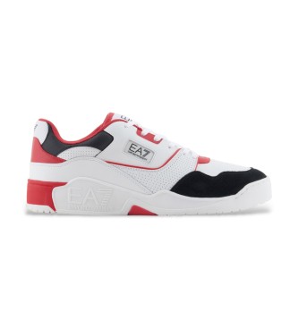 EA7 Sneaker Basket Low in pelle bianca