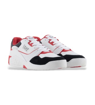 EA7 Sneaker Basket Low in pelle bianca