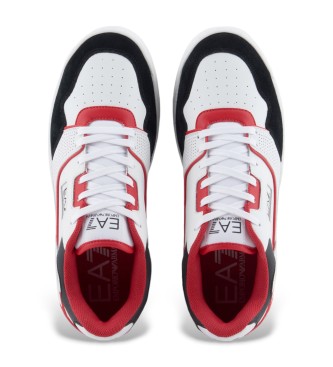 EA7 Sneaker Basket Low in pelle bianca