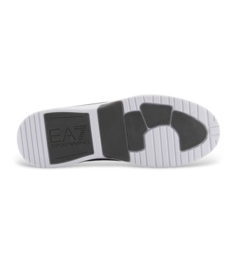 EA7 Basket Low Leather Sneakers black