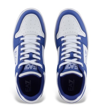 EA7 Scarpe da ginnastica Slasher bianche, blu