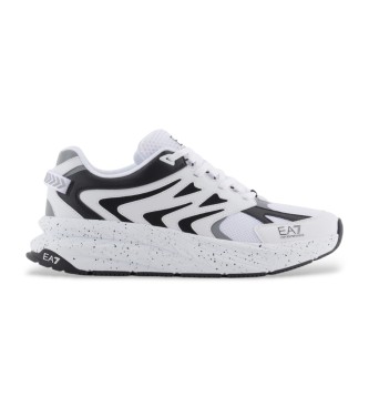 EA7 Trainers with embossed logo white, black