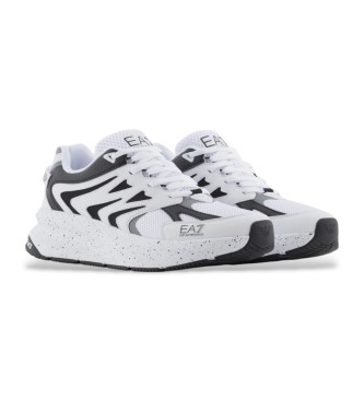 EA7 Trainers with embossed logo white, black