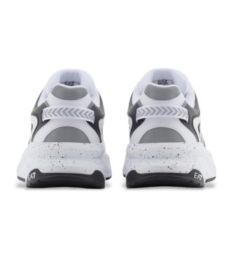 EA7 Trainers with embossed logo white, black