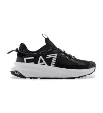 EA7 Sneakers in pelle nera Sonic Rope