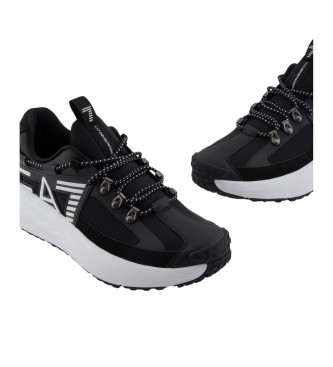 EA7 Sneakers in pelle nera Sonic Rope