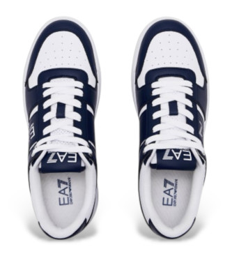 EA7 Sapatilhas de couro Navy Baseline