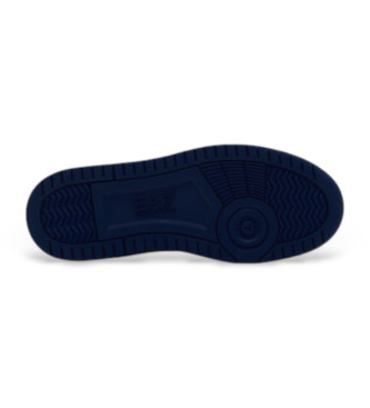 EA7 Sapatilhas de couro Navy Baseline