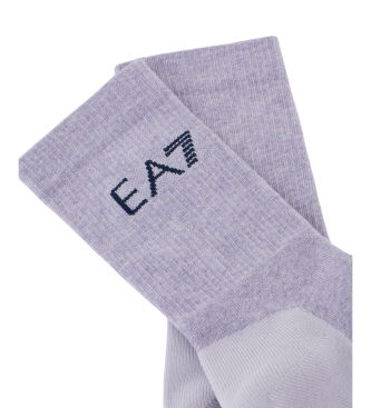 EA7 Chaussettes Tennis Pro en coton mlang lilas