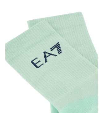 EA7 Tennis Pro Socken aus trkisfarbener Baumwollmischung