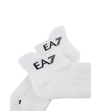 EA7 Chaussettes courtes Tennis Pro blanches
