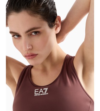 EA7 Dynamic Athlete sports bra in technical fabric VIGOR7 brown