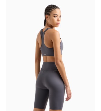 EA7 Soutien-gorge de sport Dynamic Athlete en tissu technique Vigor7 gris