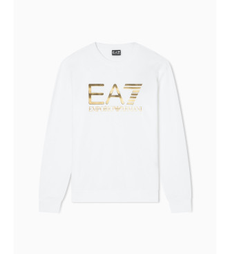 EA7 Felpa bianca con grande logo