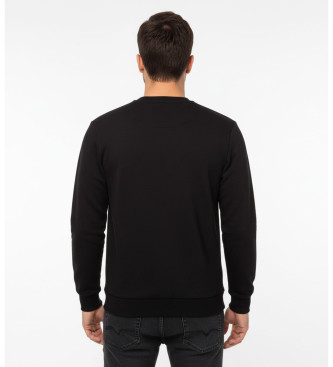EA7 Sweater met groot logo zwart