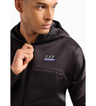 EA7 Sweat  capuche Dynamic Athlete en tissu technique VIGOR7 marron