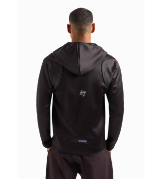 EA7 Sweat  capuche Dynamic Athlete en tissu technique VIGOR7 marron