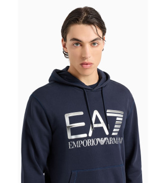 EA7 Sweatshirt med huva Lisa marinbl