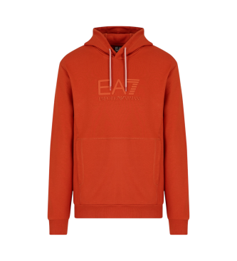 EA7 Zichtbaarheid hoodie in katoen oranje