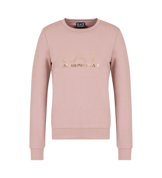 EA7 Sweatshirt com gola redonda Evolution Pink Stretch Viscose Blend