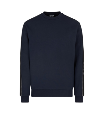 EA7 Cotton jersey crew neck sweatshirt Logo Series  navy  